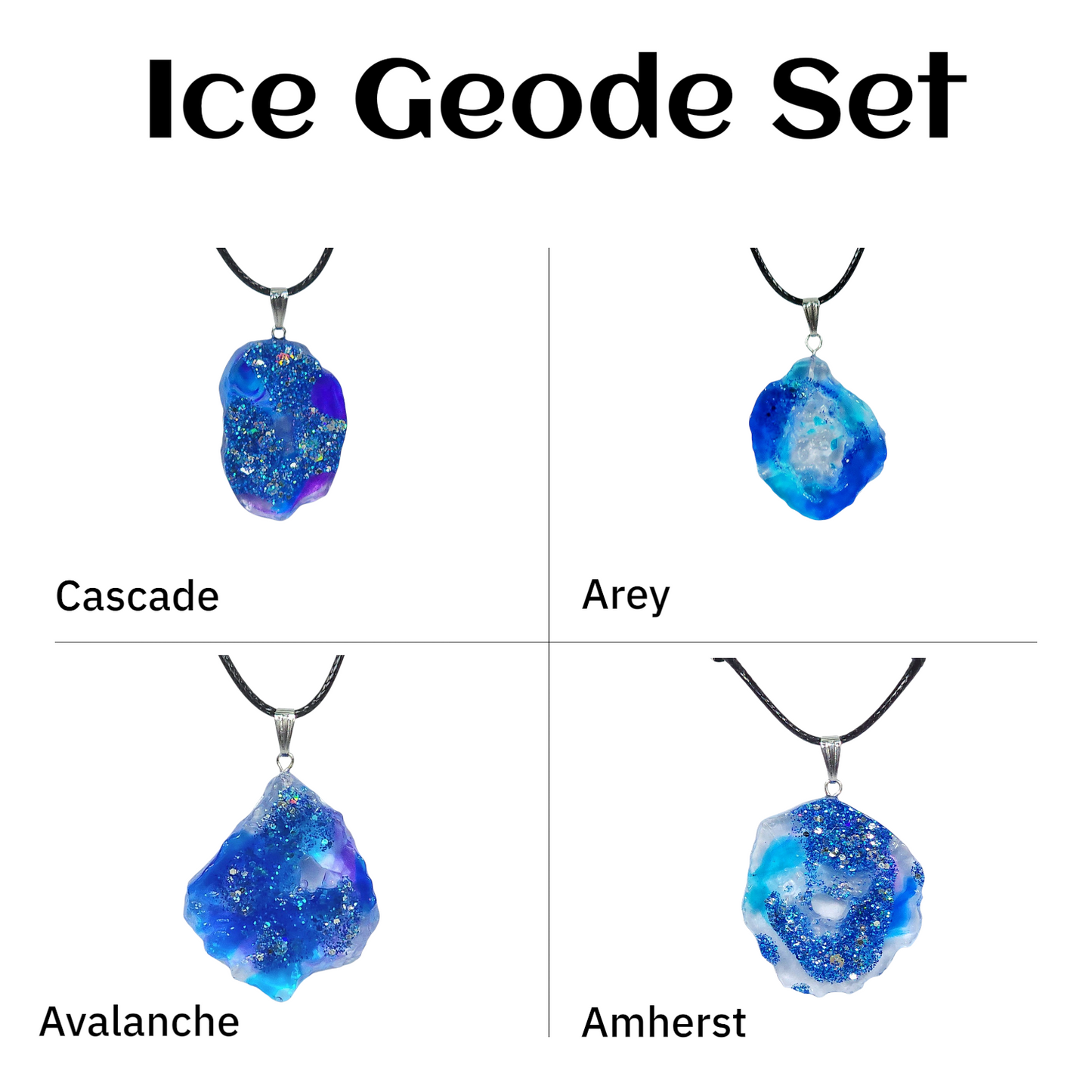 Ice Geode Pendant Set