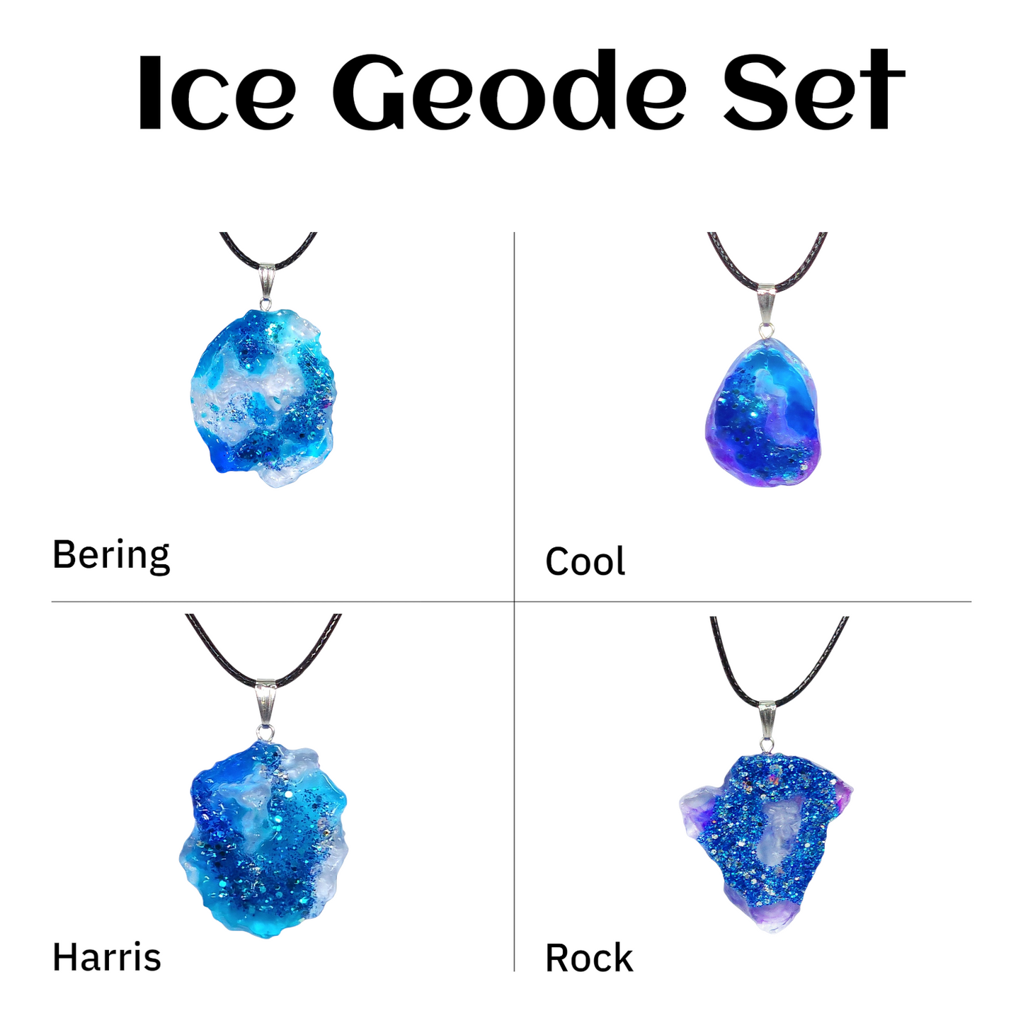 Ice Geode Pendant Set