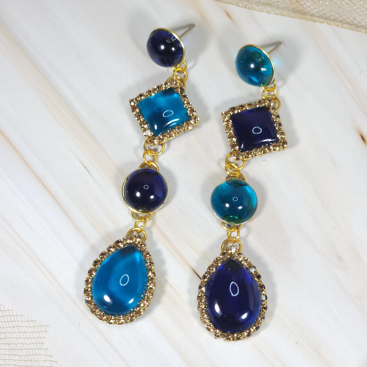 Something Blue Dangle Earrings