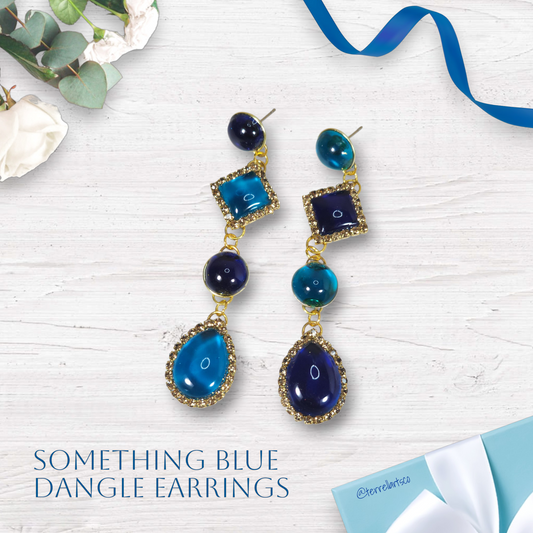 Something Blue Dangle Earrings