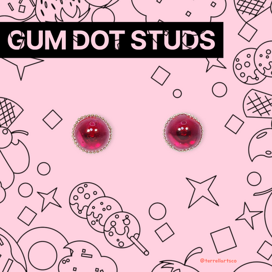Gum Dot Stud Earrings