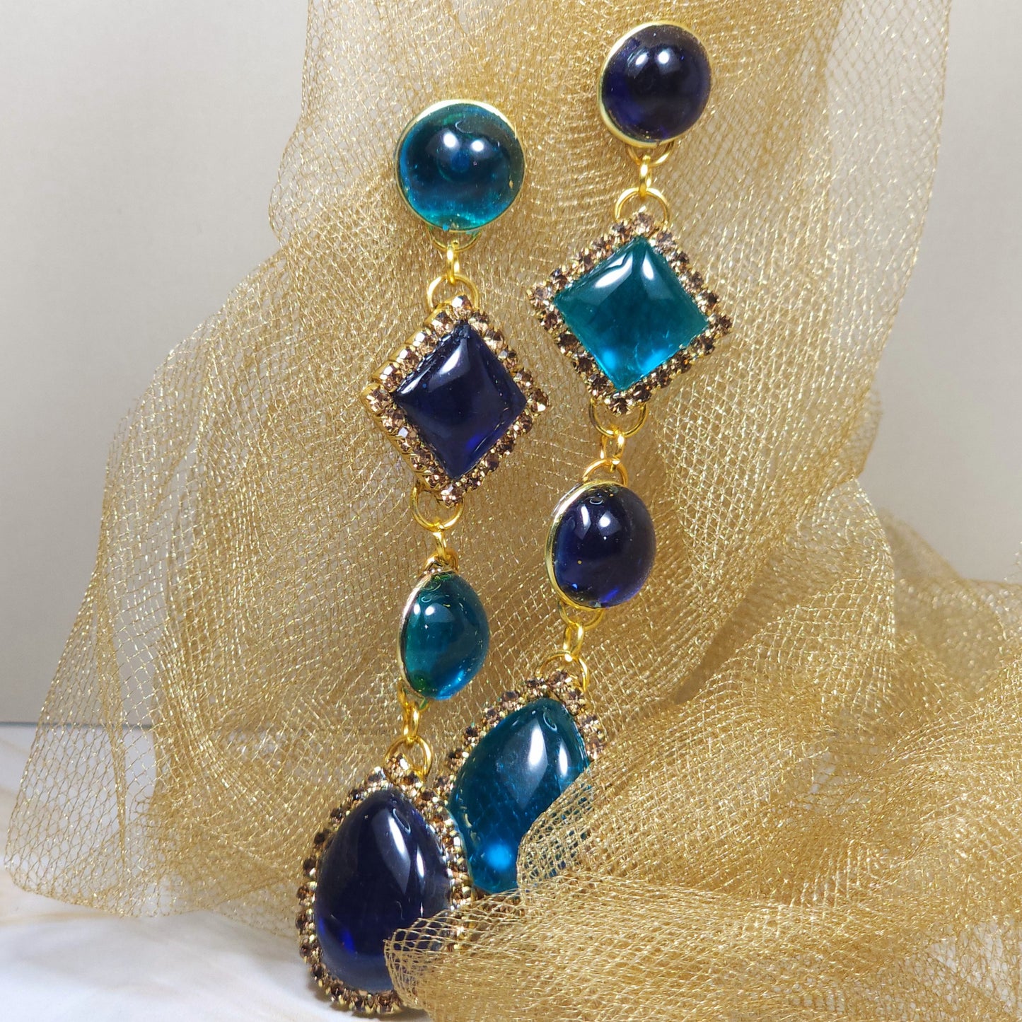 Something Blue Dangle Earrings